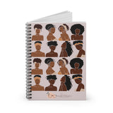 Shades of Melanin Hard Covered  Ruled Spiral Notebook