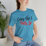 Curvy Hips & Pretty Lips statement T-Shirt/  Unisex Short Sleeve Tee