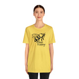 Bee Happy Positivity Shirt  Unisex Short Sleeve Tee