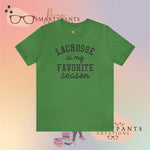 Lacrosse is my favorite season Crew Cotton Blend Shirt