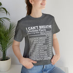 I can't Breathe #BLM  Unisex Short Sleeve Tee