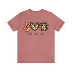 Peace Love Fall Unisex Short Sleeve Tee