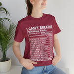 I can't Breathe #BLM  Unisex Short Sleeve Tee