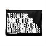 ALL the Damn Planners Planner Zipper storage pouch