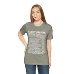I can't Breathe #BLM  Unisex Short Sleeve Tee
