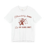 Strawberry Jams but My Glock Don't Raccoon  unisex T-shirt