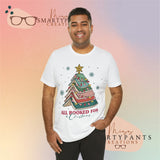 All Booked For Christmas Crew Cotton Blend Shirt