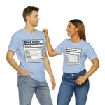 Black Queen Nutritional Facts T-Shirt