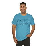 Meditate & Caffeinate statement T-Shirt/  Unisex Short Sleeve Tee