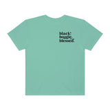 Black, Bougie & Blessed Unisex Garment-Dyed T-shirt