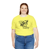 Bee Happy Positivity Shirt  Unisex Short Sleeve Tee