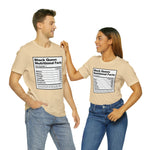 Black Queen Nutritional Facts T-Shirt