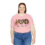 Peace Love Fall Unisex Short Sleeve Tee