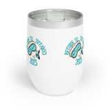 Official Please Return to Tiffanys Mask 12oz Insulated Wine Tumbler