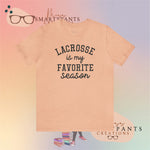 Lacrosse is my favorite season Crew Cotton Blend Shirt