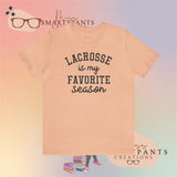 Lacrosse is my favorite season Crew Cotton Blend Shirt