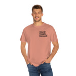 Black, Bougie & Blessed Unisex Garment-Dyed T-shirt