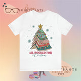 All Booked For Christmas Crew Cotton Blend Shirt