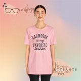 Lacrosse is my favorite season Crew Cotton Blend Shirt