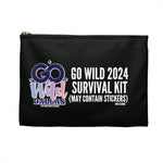 Official Go Wild 2024 Survival Kit Stickers & Alcohol  Planner Pouch: Black