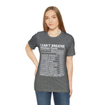 I can't Breathe #BLM  Unisex Short Sleeve Tee
