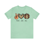 Peace Love Fall Unisex Short Sleeve Tee