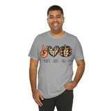 Peace Love Fall Unisex Short Sleeve Tee