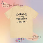 Lacrosse is my favorite season Crew Cotton Blend Shirt