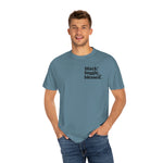 Black, Bougie & Blessed Unisex Garment-Dyed T-shirt