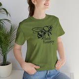 Bee Happy Positivity Shirt  Unisex Short Sleeve Tee