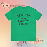 Lacrosse is my favorite season Crew Cotton Blend Shirt