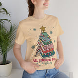 All Booked For Christmas Crew Cotton Blend Shirt