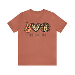 Peace Love Fall Unisex Short Sleeve Tee