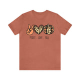 Peace Love Fall Unisex Short Sleeve Tee