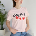 Curvy Hips & Pretty Lips statement T-Shirt/  Unisex Short Sleeve Tee