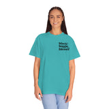 Black, Bougie & Blessed Unisex Garment-Dyed T-shirt