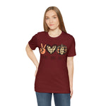 Peace Love Fall Unisex Short Sleeve Tee
