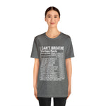 I can't Breathe #BLM  Unisex Short Sleeve Tee