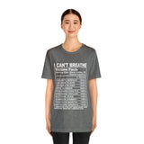 I can't Breathe #BLM  Unisex Short Sleeve Tee