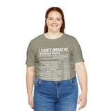 I can't Breathe #BLM  Unisex Short Sleeve Tee