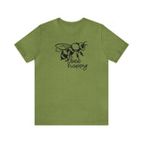 Bee Happy Positivity Shirt  Unisex Short Sleeve Tee