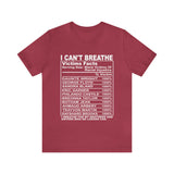 I can't Breathe #BLM  Unisex Short Sleeve Tee
