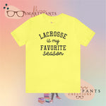 Lacrosse is my favorite season Crew Cotton Blend Shirt