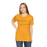 Meditate & Caffeinate statement T-Shirt/  Unisex Short Sleeve Tee