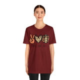 Peace Love Fall Unisex Short Sleeve Tee