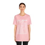 I can't Breathe #BLM  Unisex Short Sleeve Tee
