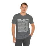 I can't Breathe #BLM  Unisex Short Sleeve Tee