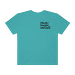 Black, Bougie & Blessed Unisex Garment-Dyed T-shirt