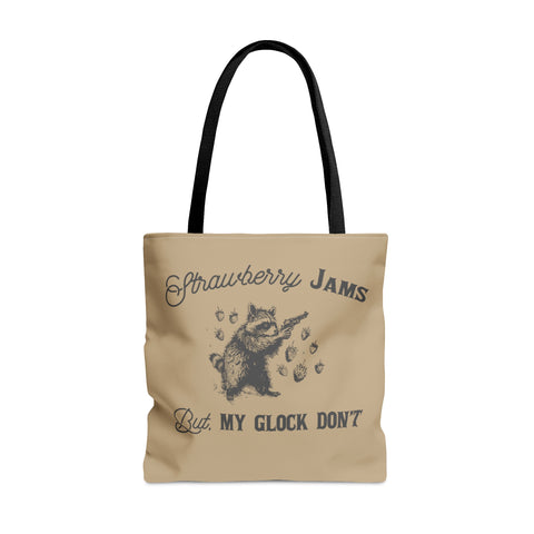 Strawberry Jams but my Glock Dont Canvas Tote Bag