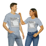 Black Queen Nutritional Facts T-Shirt